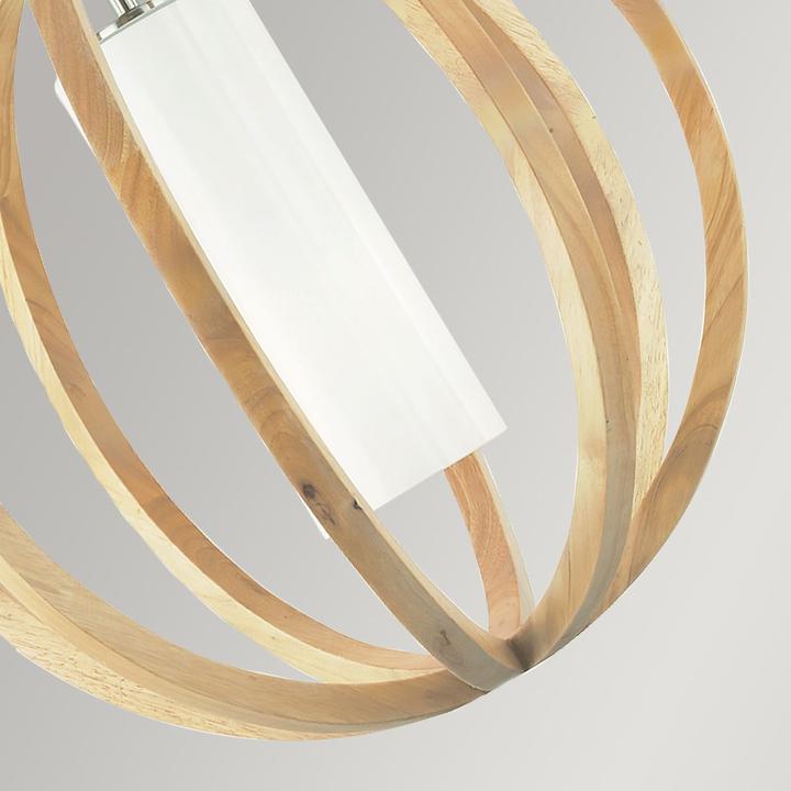 Actual product image Elstead Lighting Allier pendant light E27 58cm Light wood, brushed steel (E27)