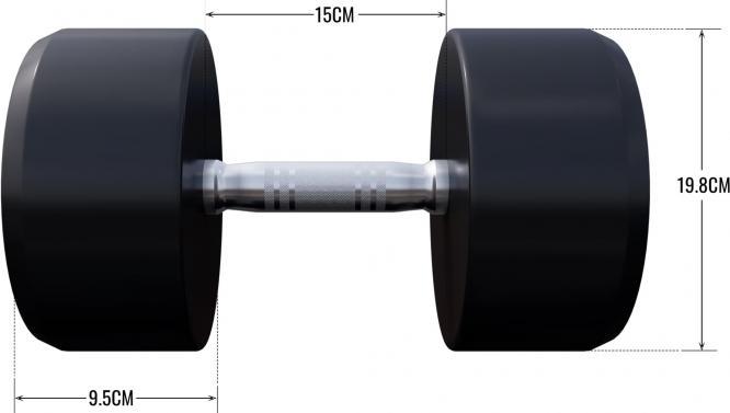 Actual product image Gorilla Sports Round dumbbells (1 x 32.5 kg)