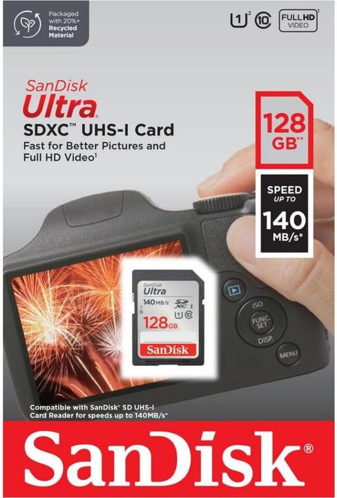 Immagine prodotto SANDISK Ultra (128 GB, SDXC, U1, UHS-I)
