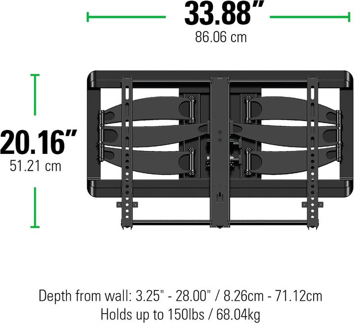 Produktbild Sanus Vlf628 (Wand, 90", 68.04 kg)