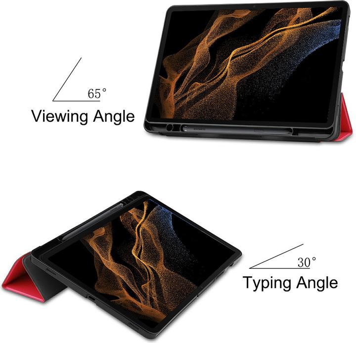 Produktbild Cazy Premium Smart Hülle Kompatibel mit Samsung Galaxy Tab S8 Ultra - Schutz Etui Hülle mit Stifthalter - (Samsung Galaxy Tab S8 Ultra)