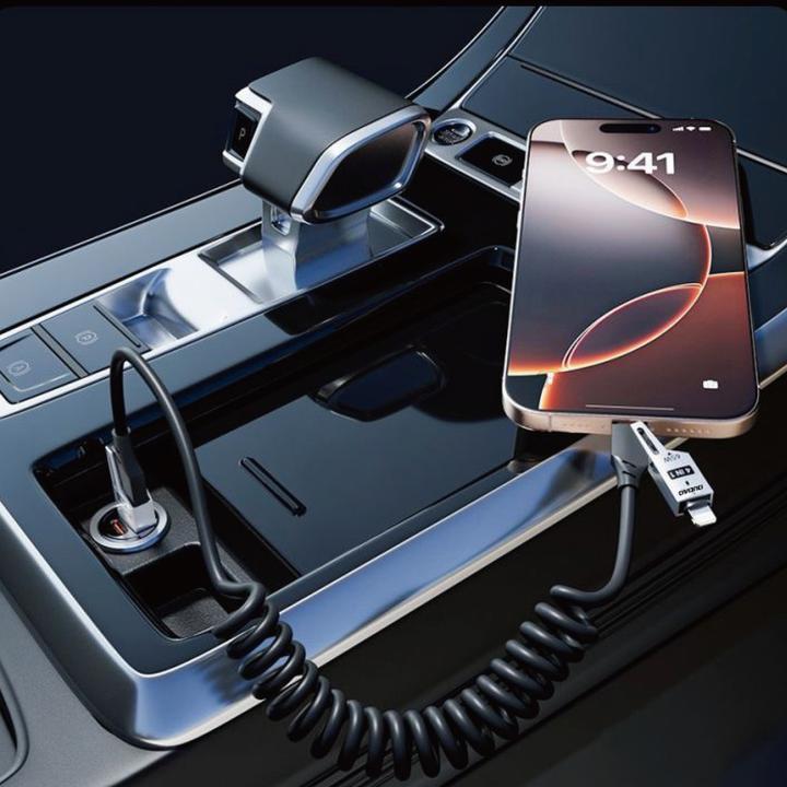 Productafbeelding Dudao L20 Pro 4-in-1 USB-A / USB-C - Lightning / USB-C Kabel - Schwarz (1.50 m, 65 W)