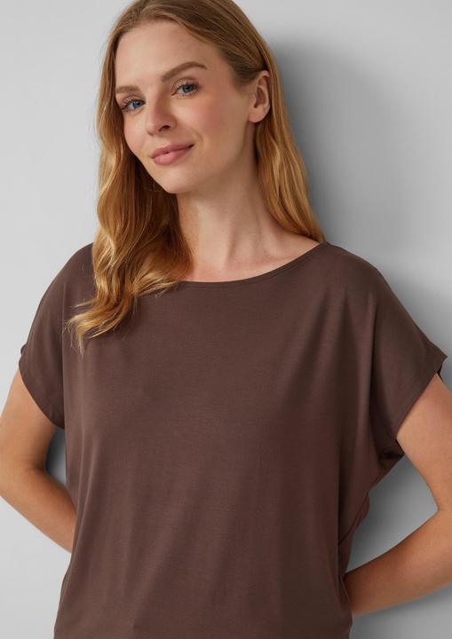 Produktbild S.Oliver T-Shirt Fliessendes Jersey-Shirt mit überschnittenen Schultern (38)