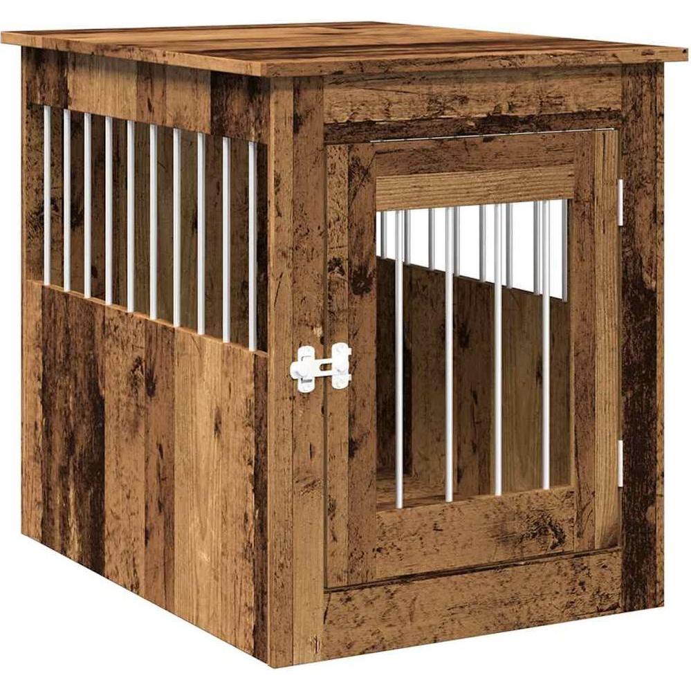 Meilleurs prix pour vidaXL Meuble de cage chiens vieux bois 55x75x65 cm bois d'ingénierie