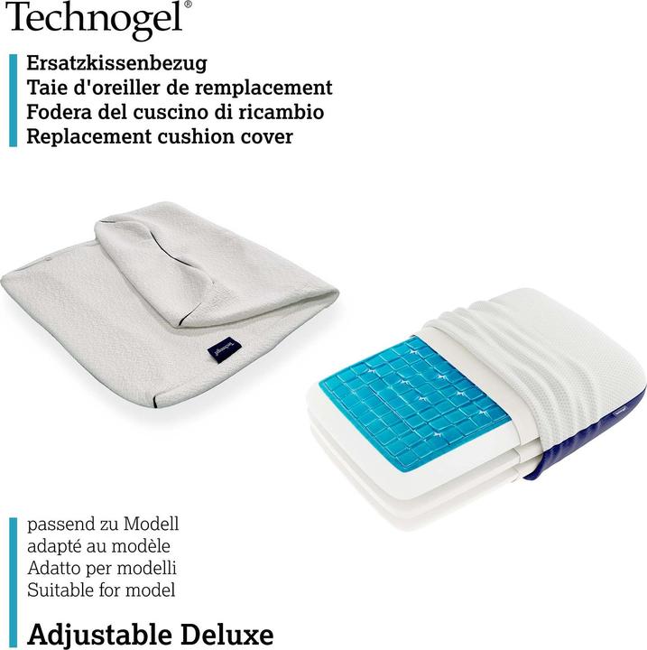 Actual product image Technogel Adjustable cushion deluxe replacement cover (Pillowcase, 66 x 40 cm)