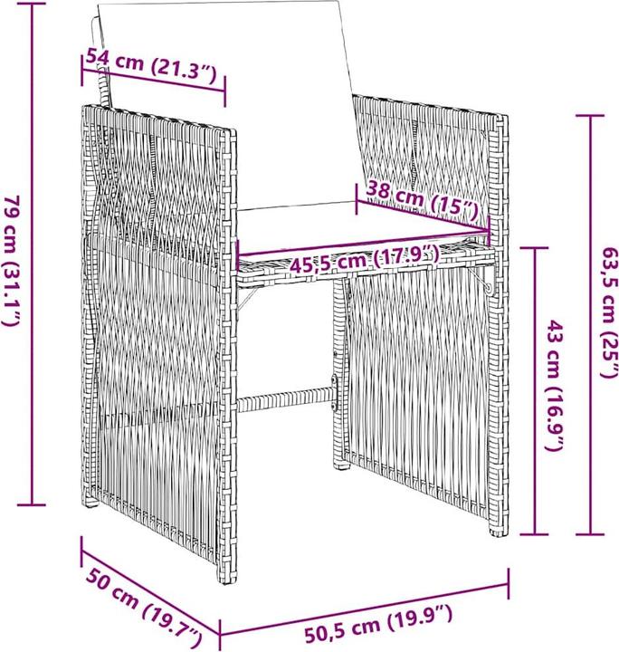 Produktbild vidaXL Gartenstuhl