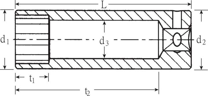 Produktbild Stahlwille Doppelsechsk-Steckschlü tief 1/4DRx1/2" (1/2")