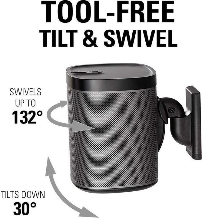 Produktbild Sanus Wandhalter zu Sonos ONE, PLAY:1 & 3 (1 Stk., Wandmontage, Schwenkbar, Neigbar)