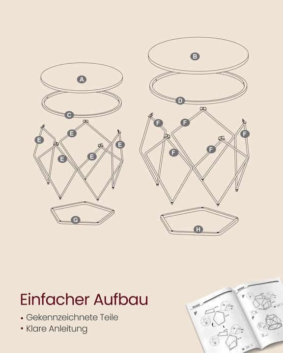 Actual product image Vasagle Cluster (48.5 x 48.5 x 39.5 cm)