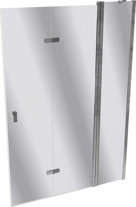 Actual product image Hüppe Design pure folding door, with fixed segment, right-hand fixing, width 1400mm, height 2000mm (211 cm, 140 cm, 200 cm)