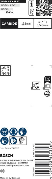 Produktbild Bosch Professional Zubehör EXPERT 'Multi Material' T 367 XHM Stichsägeblatt, 2 Stück