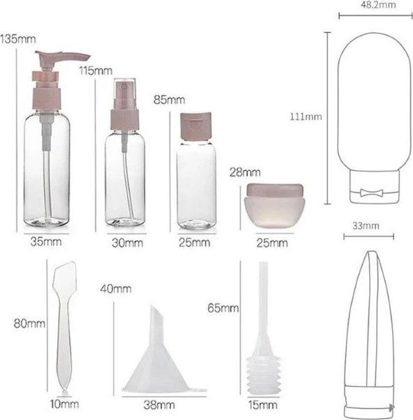 Immagine prodotto MU Style Set di bottiglie da viaggio (Sacchi liquidi)