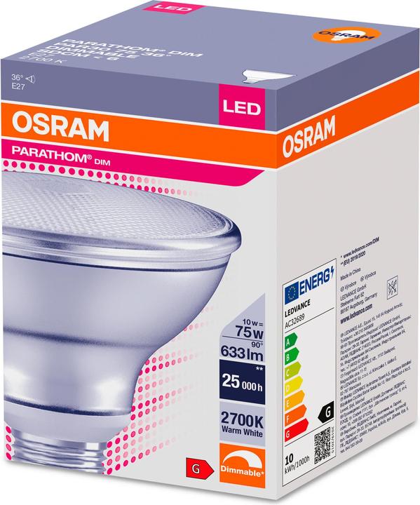 Produktbild Osram Parathom Dim Par30 (E27, 10 W, 633 lm, 1 x, G)
