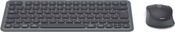 Actual product image Hama Multi-device keyboard and mouse set WKM-500 wireless small SW QWERTZ EN (DE, Wireless)