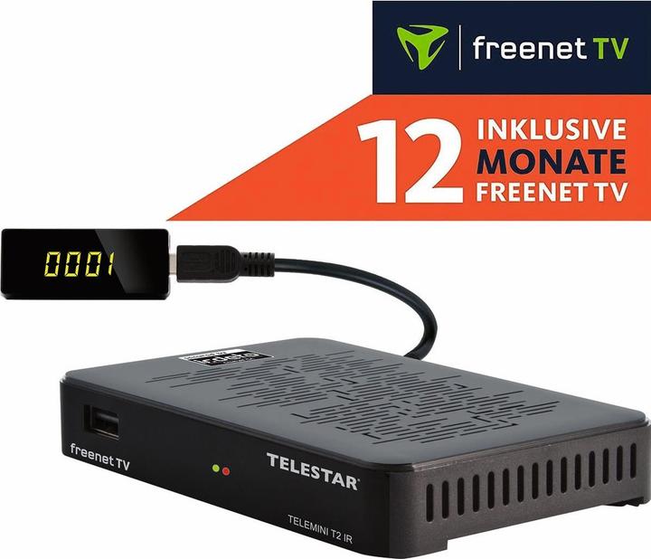 Actual product image Telestar Telemini T2 IR incl. 3 months freenet TV (DVB-C, DVB-T2)