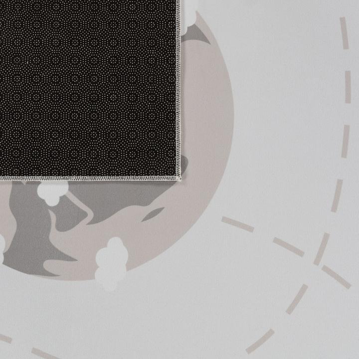 Produktbild TT Home Kinderzimmerteppich Teppich Kinderteppich Rutschfest Planeten Sterne Raketen (200 x 200 cm)