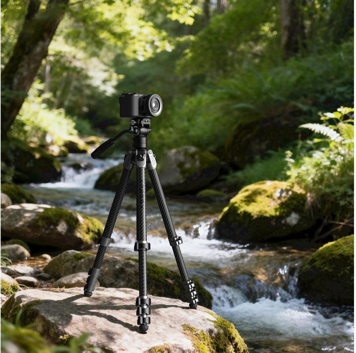 Image du produit SmallRig 5477 Portable Video Carbon Fiber Tripod AP255Pro (Carbone, Matières plastiques, Métal)