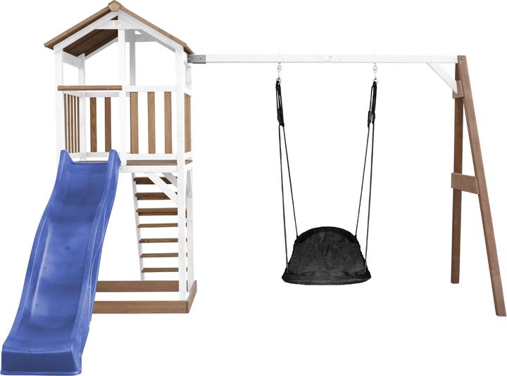 Image du produit Axi Tour de jeux Beach Tower avec balançoire Roxy Nest marron/blanc - Toboggan bleu