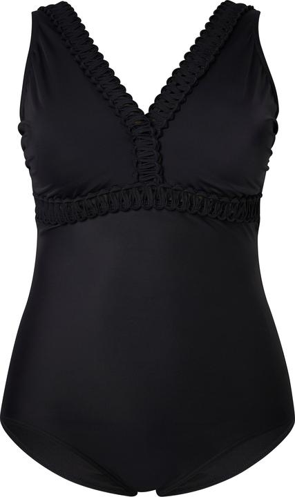 Produktbild Ulla Popken Badeanzug, Zierborten, Softcups, tiefer Rücken, recycelt (56)