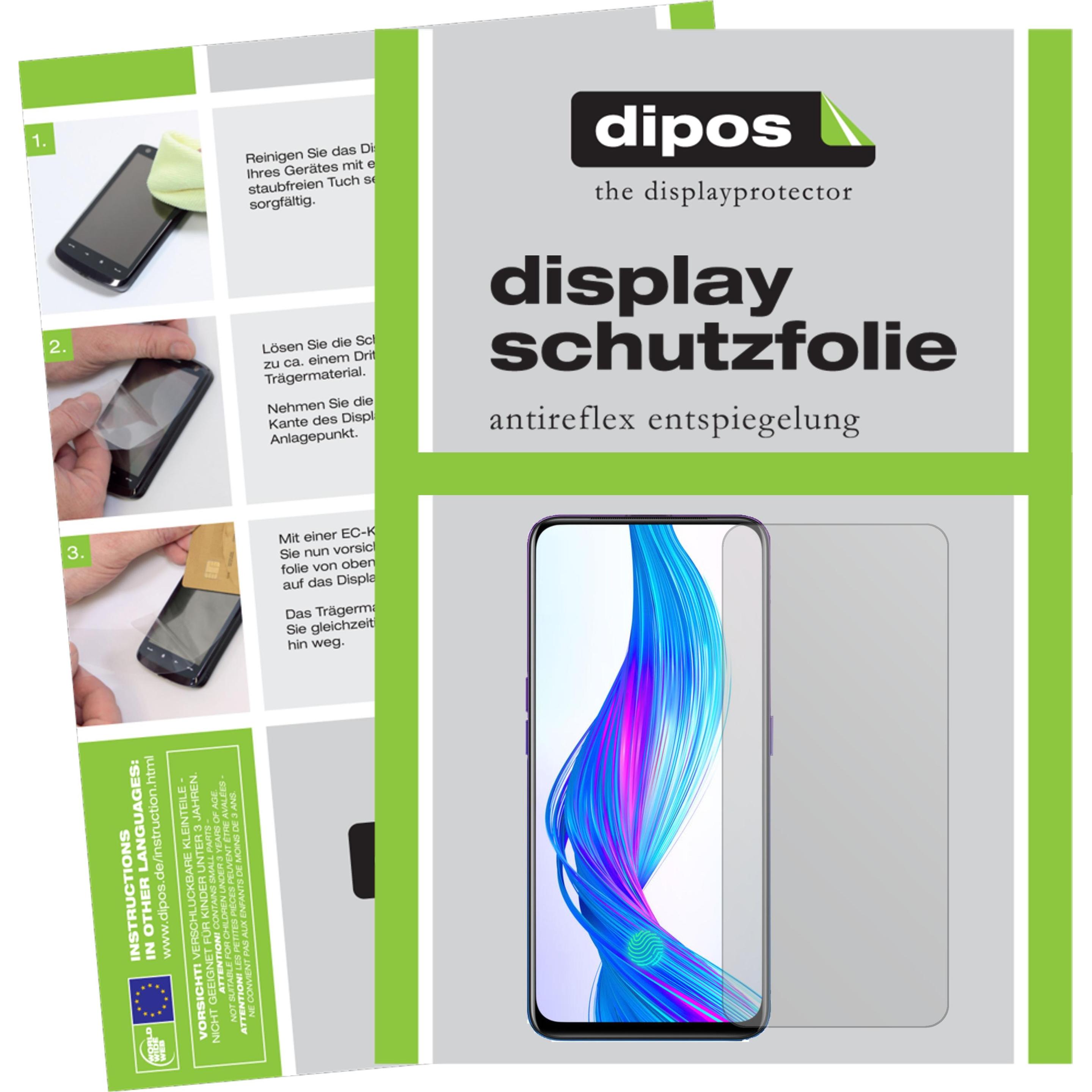 Dipos Displayschutzfolie Antireflex (2 Stück, Realme X), Smartphone Schutzfolie, Transparent