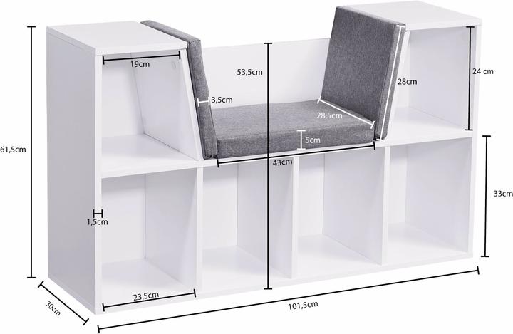 Immagine prodotto Wohnling Scaffale (101.50 x 30 x 61.50 cm)