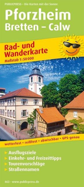 Produktbild PublicPress Rad- und Wanderkarte Pforzheim - Bretten - Calw
