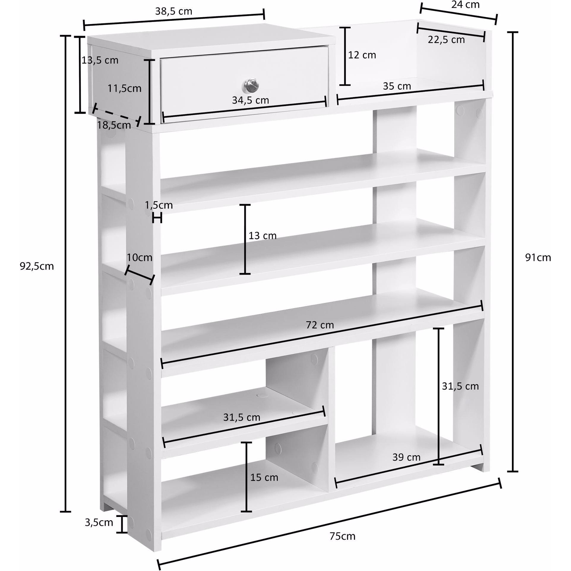 Thumbnail - Wohnling, Schuhschrank, Margo (80 x 24 x 93 cm)