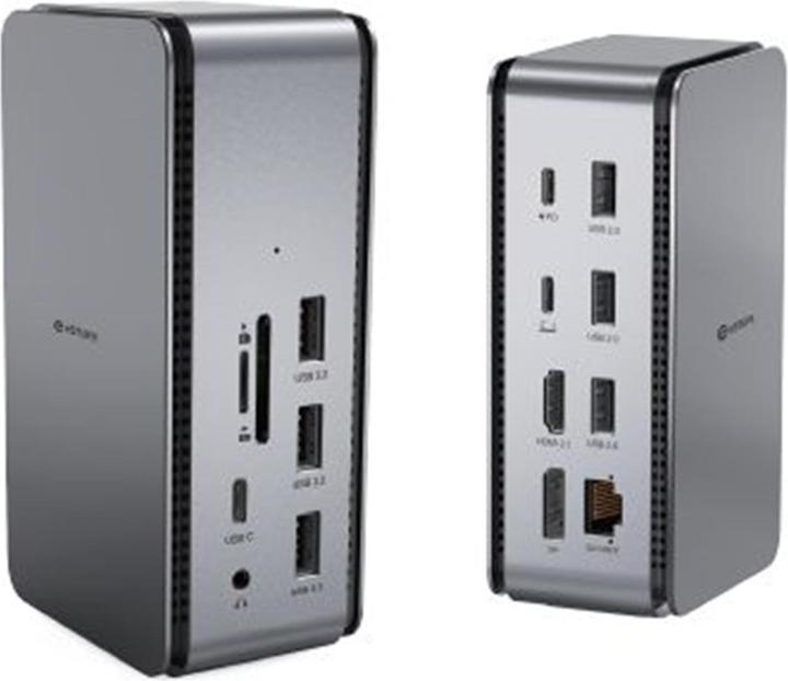 Produktbild eSTUFF USB4 Pro Dual Dock (USB-C, 7 Ports)