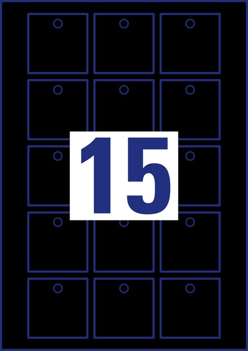 Immagine prodotto Avery Etichetta multiuso, cartone, 185 g/mq, 50 x 50 mm, microperforazione bianca extra fine, bifacciale