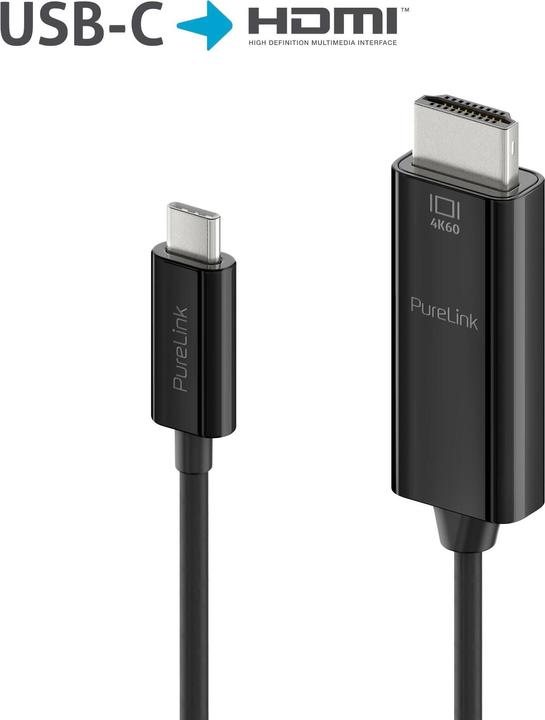 Produktbild Purelink Kabel IS2201-020 USB Type-C - HDMI, 2 m, Schwarz (2 m, USB, 2.2)