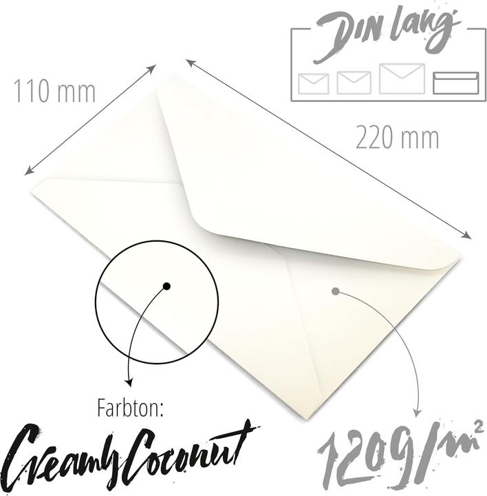 Immagine prodotto Japun Briefumschläge DIN lang (DIN lungo (11 x 22 cm), 50 x)