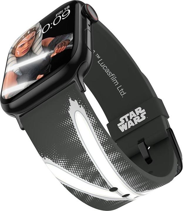 Actual product image Moby Fox Star Wars - Apple Watch Armband 38/40/41/42/44/45/49 mm (The Mandalorian Ahsoka Tano Lichtschwert) (Silicone)