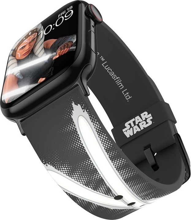 Image du produit Moby Fox Star Wars - Apple Watch Armband 38/40/41/42/44/45/49 mm (The Mandalorian Ahsoka Tano Lichtschwert) (Silicone)