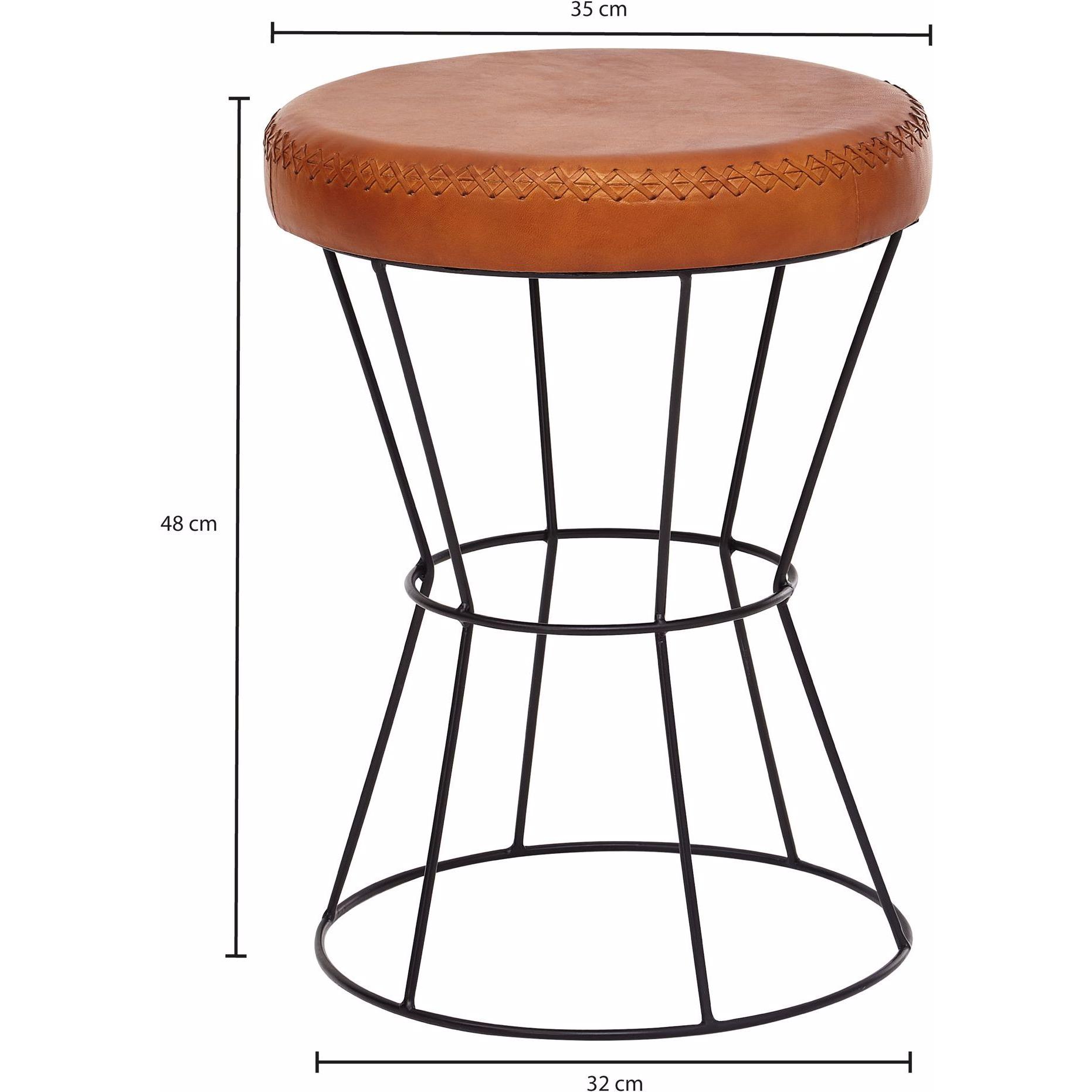 Thumbnail - Wohnling, Hocker + Pouf, Echtleder