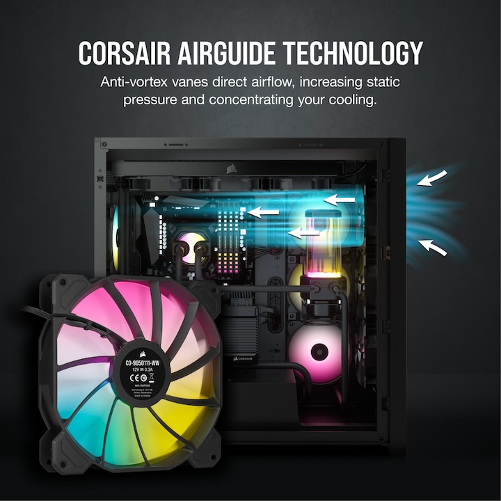 Actual product image Corsair SP140 RGB Elite (140 mm, 1 x)