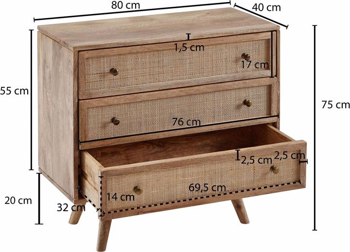 Produktbild Wohnling 80x75x40 (80 x 40 x 75 cm)