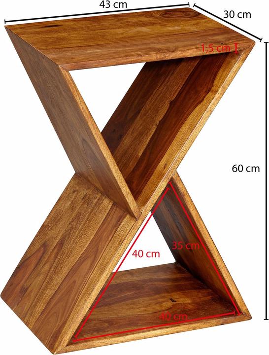Produktbild Wohnling X-Form (43 x 30 x 60 cm)
