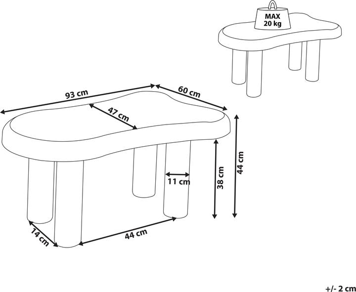 Actual product image Beliani Ondle (93 x 60 x 44 cm)