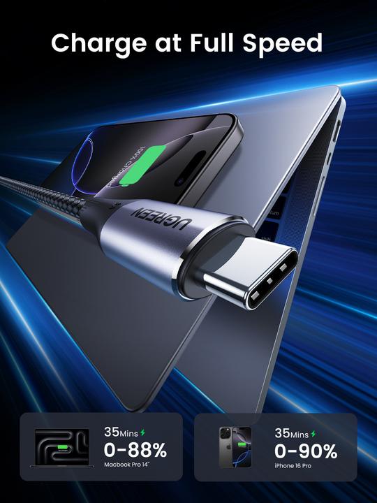 Productafbeelding Ugreen USB C – USB C (1 m, 100 W)