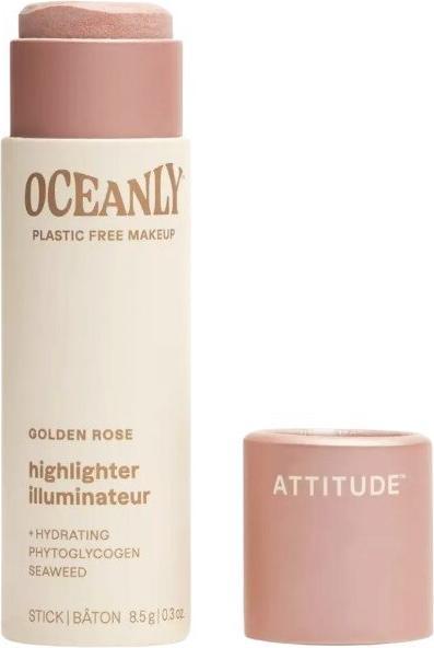Actual product image Attitude Cream highlighter in stick Oceanly (Highlighter) 8.5 g - Shade: Golden Rose (Golden Rose, Highlighter, 8.50 g)
