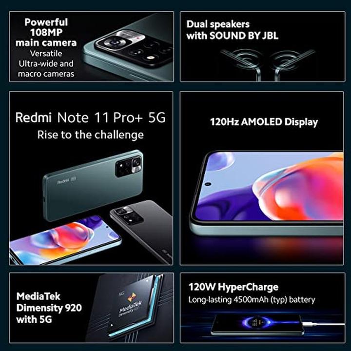 Produktbild Xiaomi Redmi Note 11 Pro+ (256 GB, Graphite Grey, 6.67", 5G)