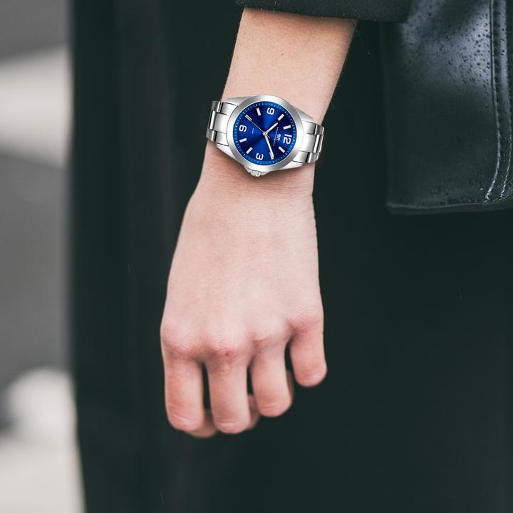 Immagine prodotto Orologio al quarzo da donna Majestia in acciaio inox argento - 32440 (Orologio da polso analogico, 37.50 mm)