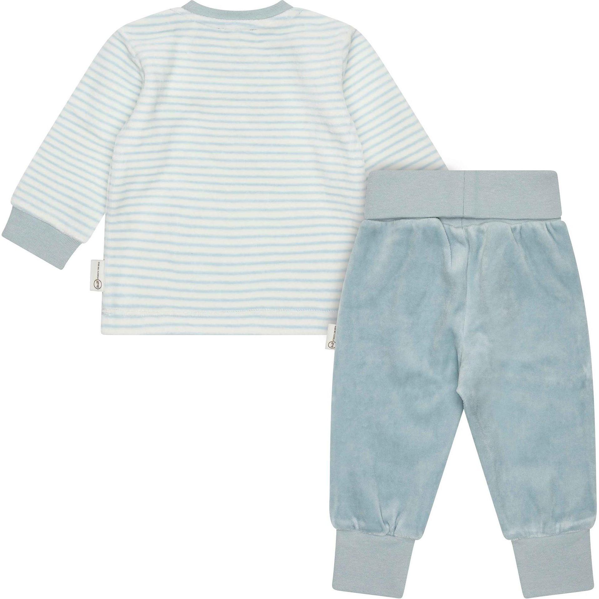 Thumbnail - Steiff, Herren, Strampler, Baby Sweatanzug, Blau, (62)