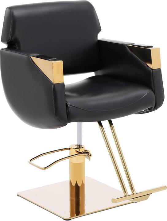 Physa Salon Chair with Footrest - 880 - 1030 mm - 200 kg - black / gold