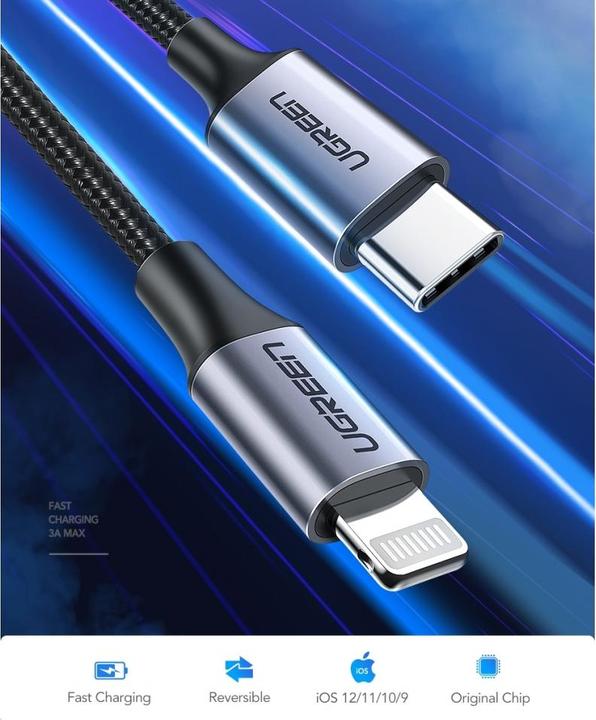 Produktbild Ugreen Lightning – USB C (2 m, USB 2.0)