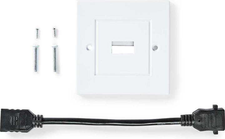 Produktbild Nedis HDMI-Wanddose - 1x HDMI Female - 4K@60Hz - HDMI Ausgang - Schwarz - 18 Gbps - Vergoldet - Box (0.14 m, HDMI, 2.0)