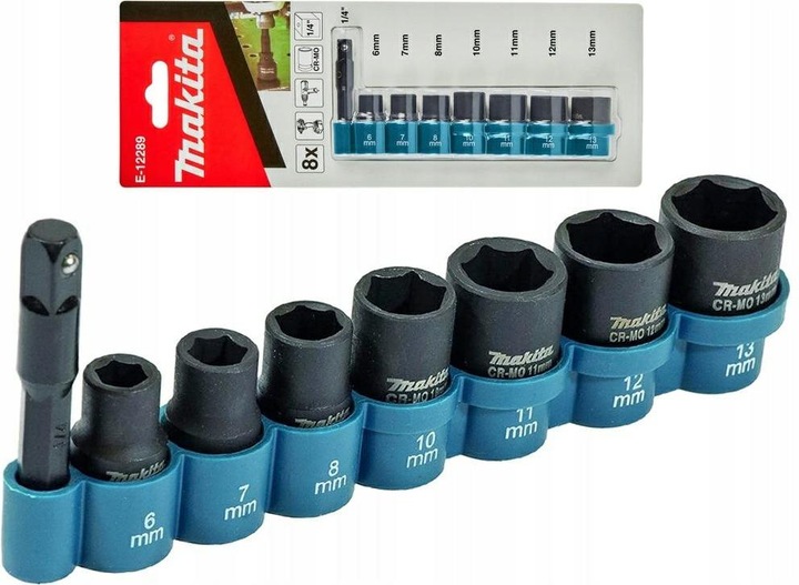 Image du produit Makita Jeu de clés à douille (7 mm, 6 mm, 8 mm, 12 mm, 13 mm, 10 mm, 11 mm)