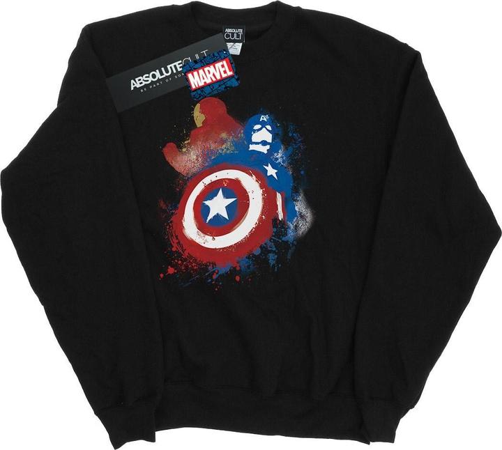 Image du produit - Sweat CAPTAIN AMERICA CIVIL WAR PAINTED VS IRON MAN - Garçon (140, 146)