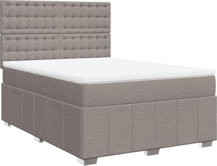 Actual product image vidaXL Bo x springbett mit Matratze 140 x 190 cm Stoff (140 x 190 cm)