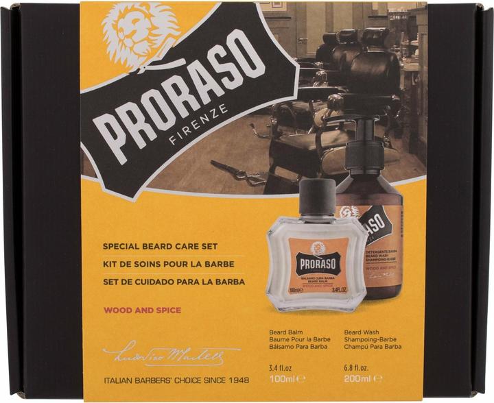 Image du produit Proraso Wood & Spice Set de soins spéciaux pour la barbe (200 ml)
